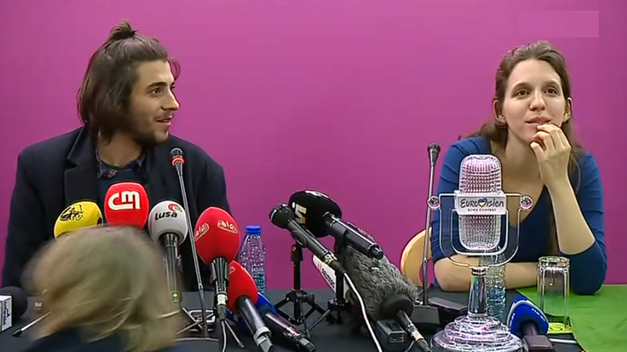 Conferência de imprensa de Salvador e Luísa Sobral em Lisboa