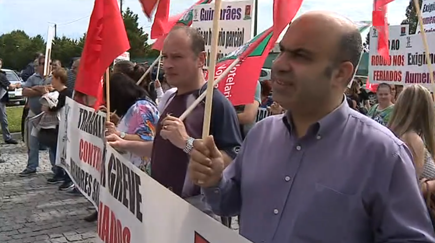 Greve dos trabalhadores das cantinas e refeitórios