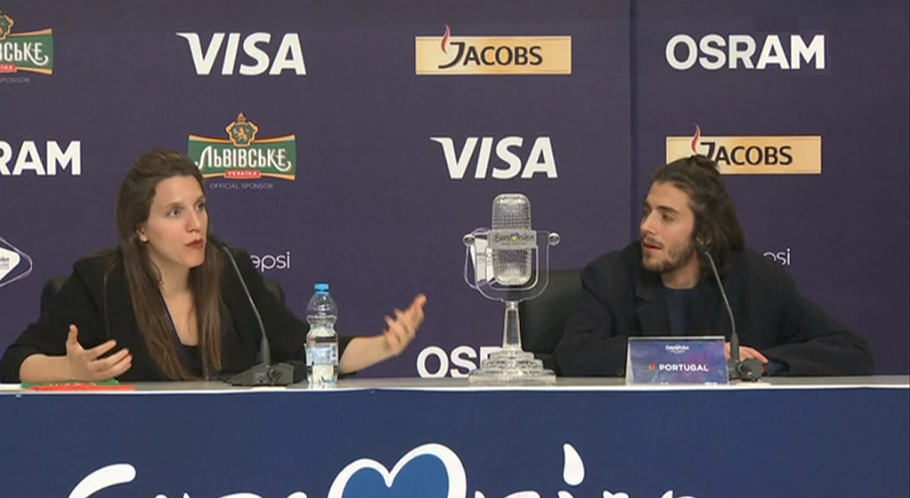 Conferência de imprensa de Salvador e Luísa Sobral