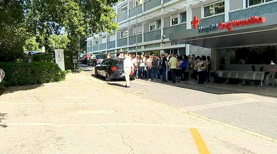 Greve dos funcionários do Hospital da Cruz Vermelha