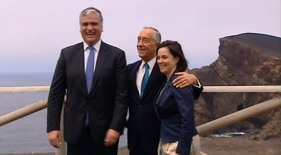 Marcelo Rebelo de Sousa na Ilha do Faial