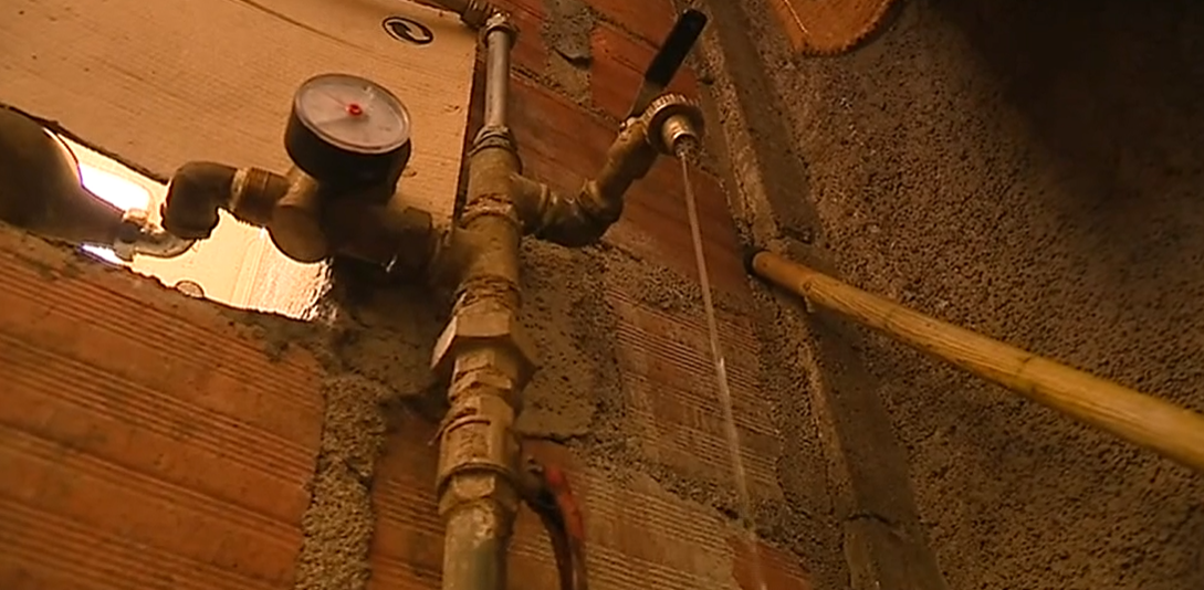 Falta de água devido ao mau tempo