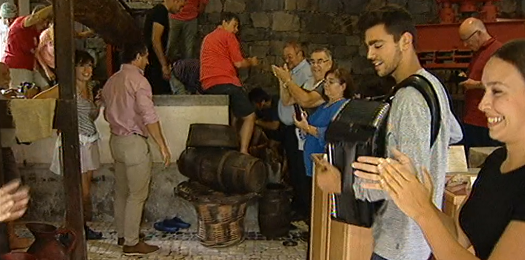 Pisa das uvas na Ilha da Madeira