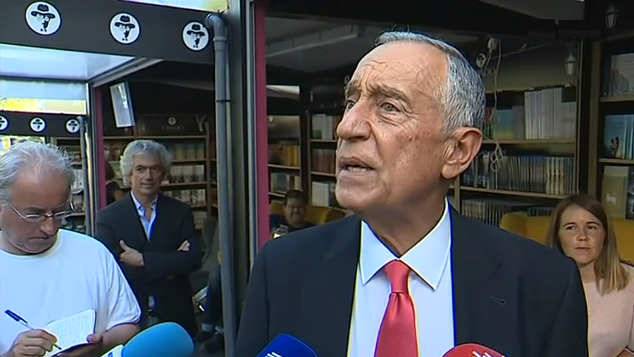 Marcelo Rebelo de Sousa na Feira do Livro