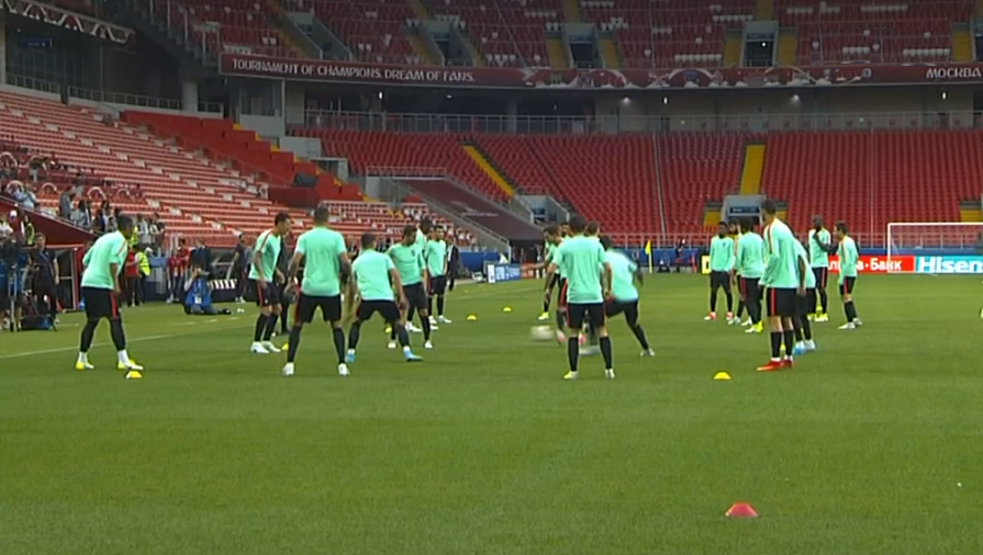 Futebol: Treino da Seleção Nacional