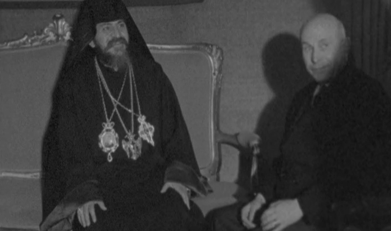 Américo Tomás recebe Khoren I Paroian em Lisboa