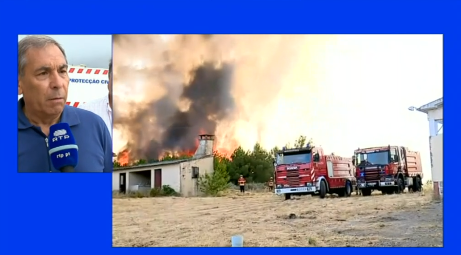 Incêndio florestal em Alijó