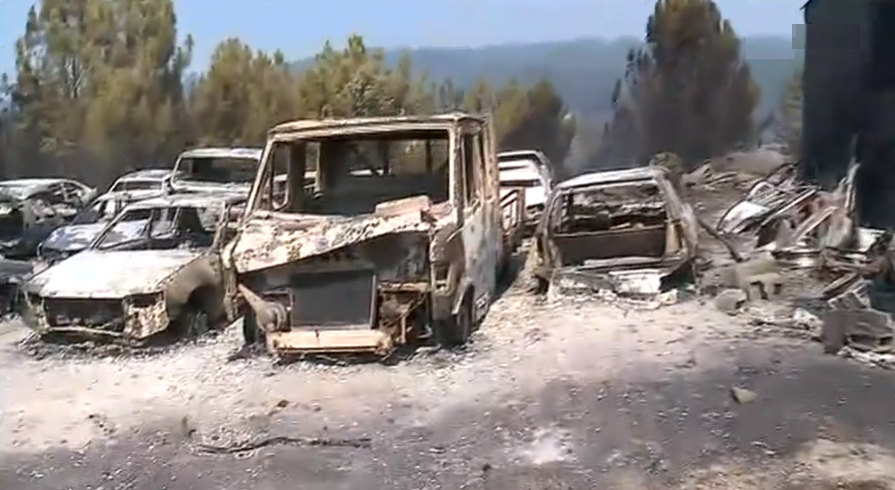 Destruição de bens em vila Chã
