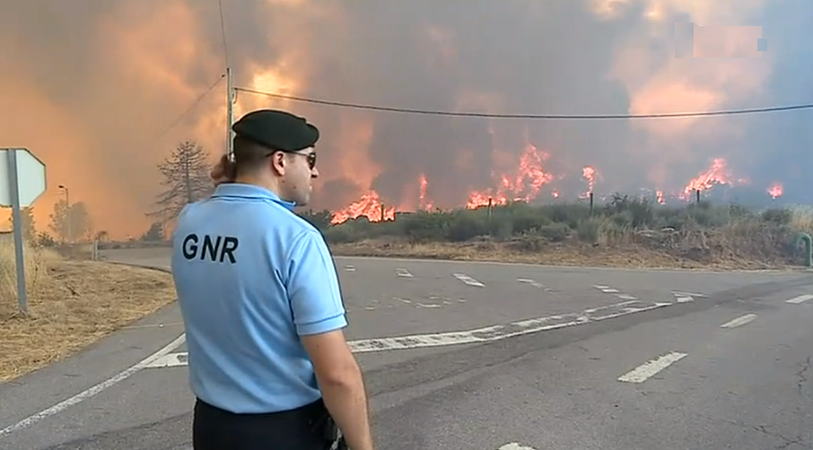 Incêndio florestal em Alijó