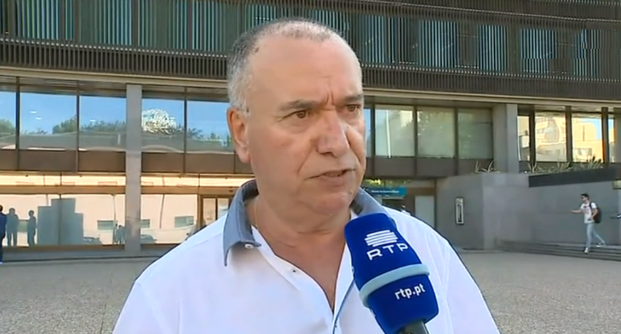 Concentração de trabalhadores da PT/MEO