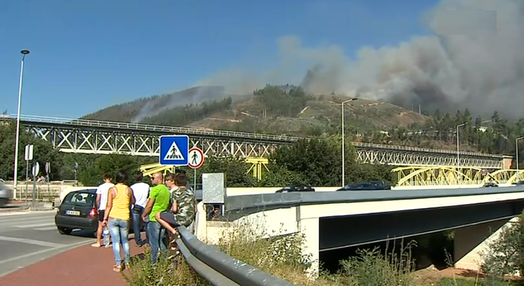 Incêndio florestal em Coimbra