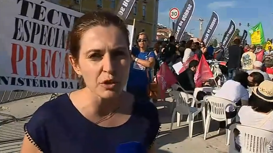 Manifestação de trabalhadores precários