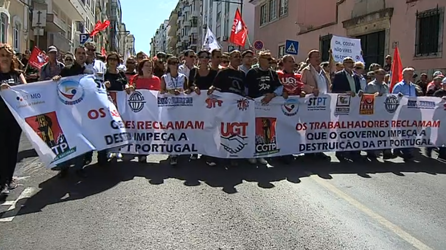 Protestos na PT contra a Altice