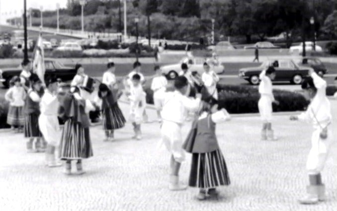 Chegada do Rancho Infantil Boa Nova a Lisboa