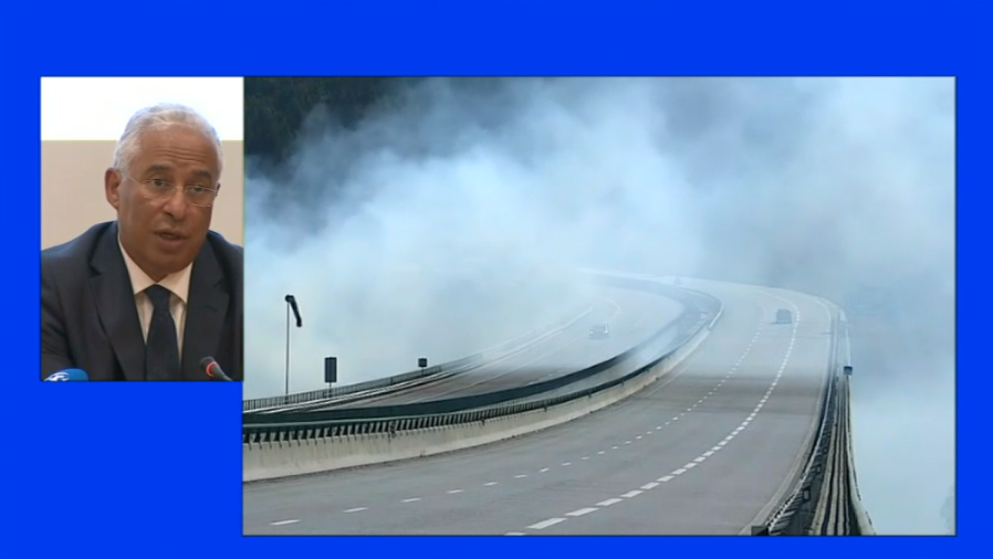 Conferência de imprensa da Proteção Civil