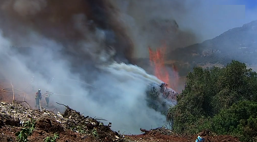 Incêndio florestal em Setúbal