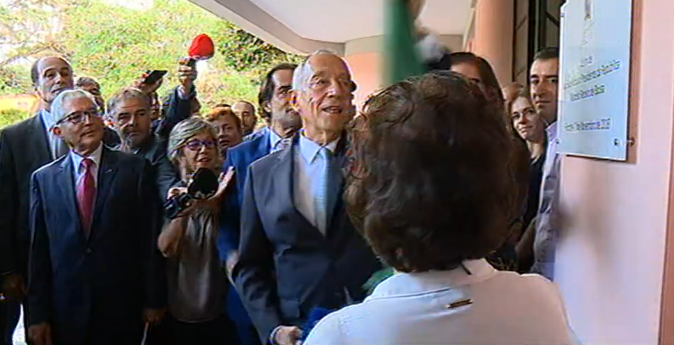 Visita de Marcelo Rebelo de Sousa ao Liceu Jaime Moniz