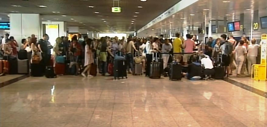 Situação no aeroporto no Funchal