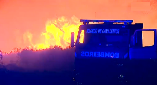 Incêndio florestal em Macedo de Cavaleiros