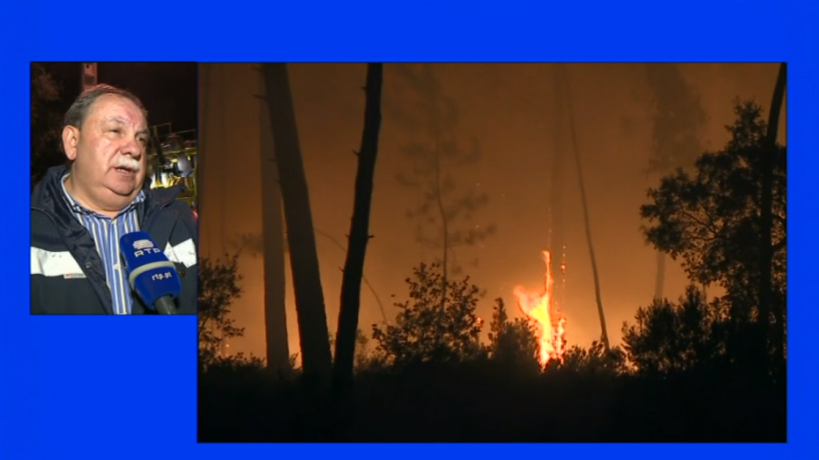 Incêndio florestal no distrito de Coimbra