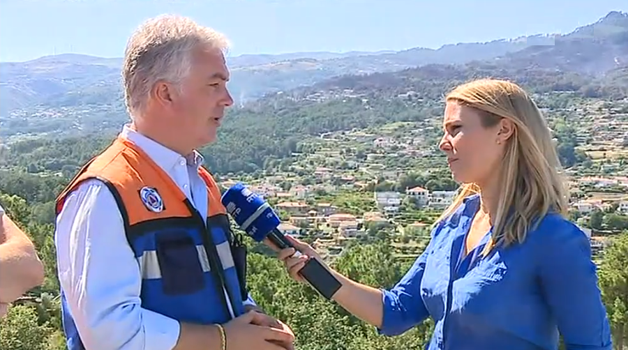 Incêndios florestais dominados na região de Vila Real