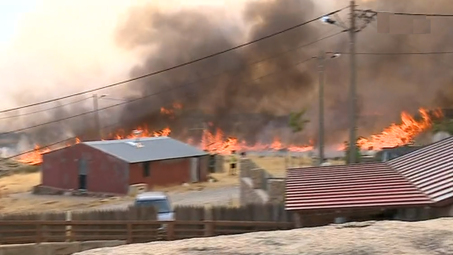 Incendio florestal na Covilhã