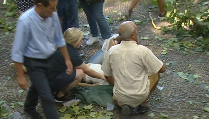 Vítimas da queda de árvore