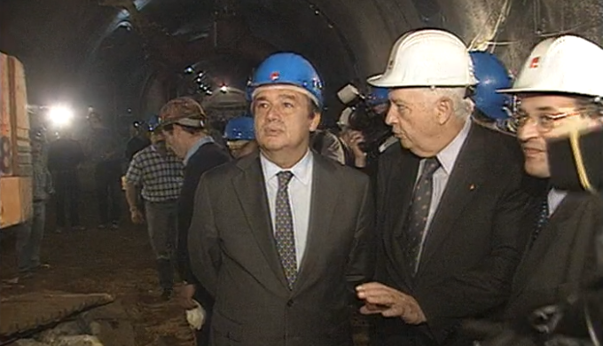 António Guterres visita obras do metro em Lisboa