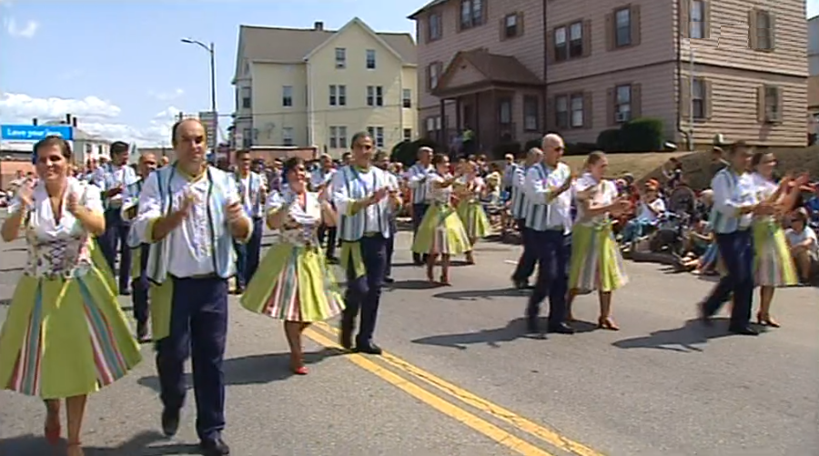 Cortejo etnográfico nas Festas do Espírito Santo em Fall River