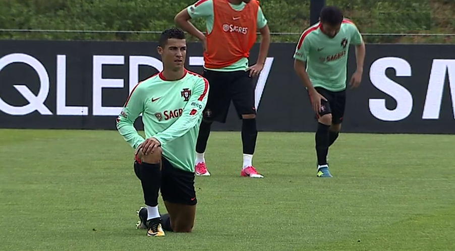 Futebol: Treino da Seleção Nacional