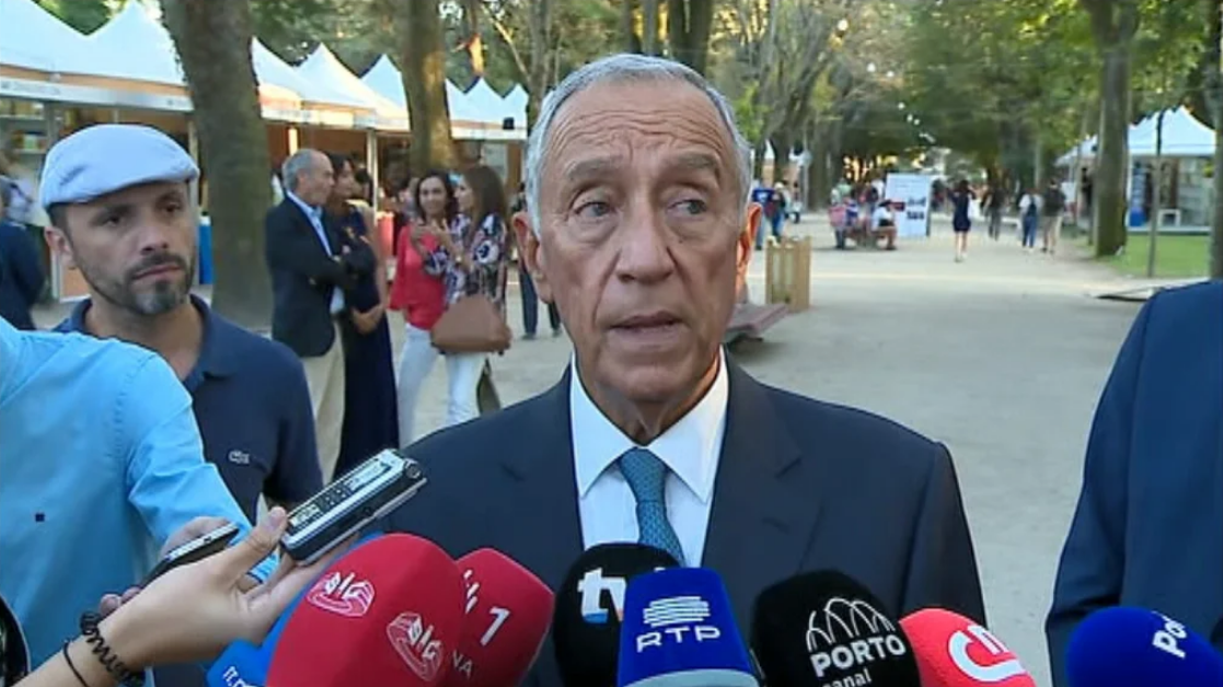 Visita de Marcelo Rebelo de Sousa à Feira do Livro do Porto