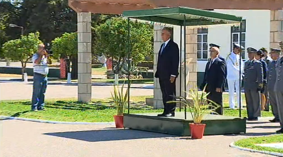 Marcelo Rebelo de Sousa na Base Militar de Tancos