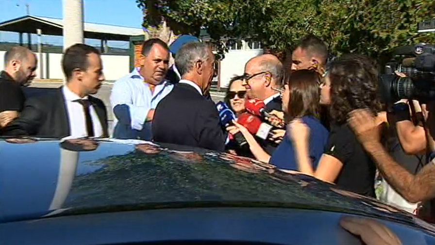 Marcelo Rebelo de Sousa na Base Militar de Tancos