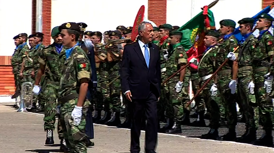 Marcelo Rebelo de Sousa na Base Militar de Tancos