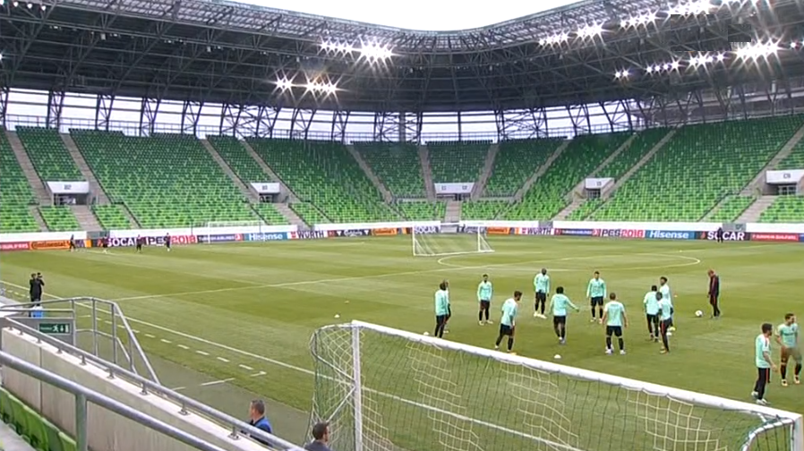 Futebol: Treino da seleção Nacional