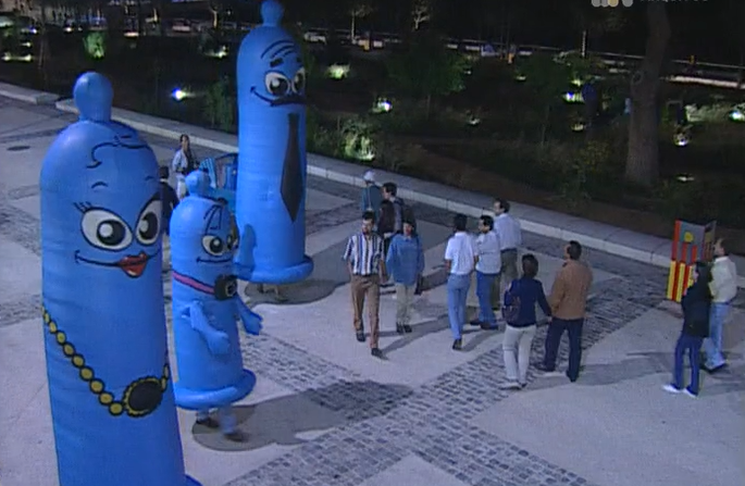 Família de preservativos na Expo 98