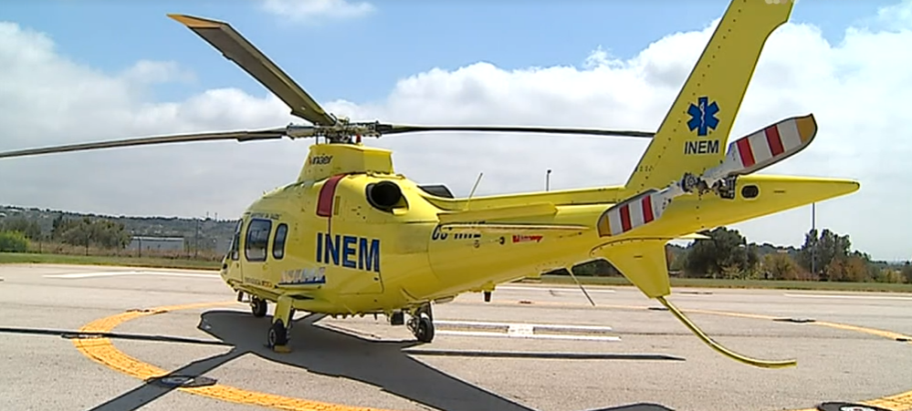 Avaria num helicóptero