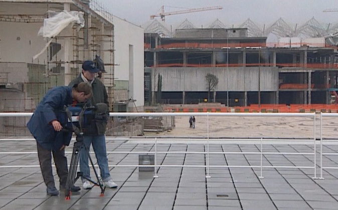 Visita de equipas de reportagem estrangeiras ao recinto da Expo 98