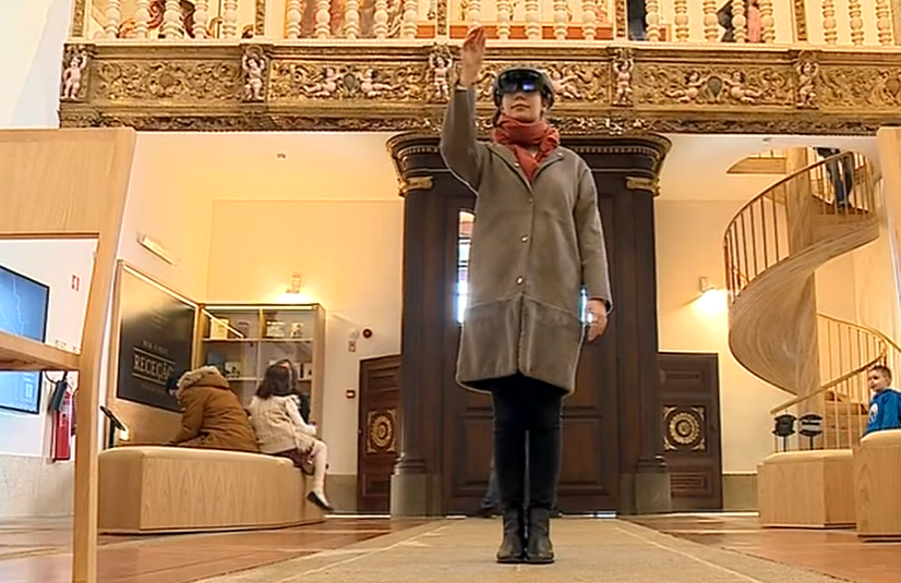 Anjo virtual apresenta o guia do Centro Interpretativo do Barros