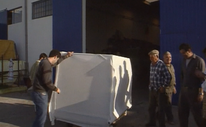 Preparação do peregrimóvel “Cubos”