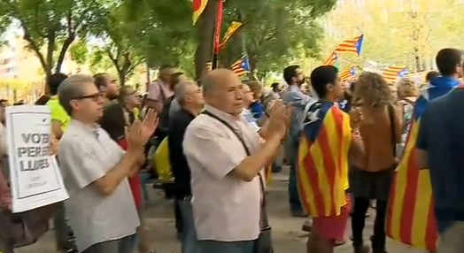 Manifestação independentista na Catalunha