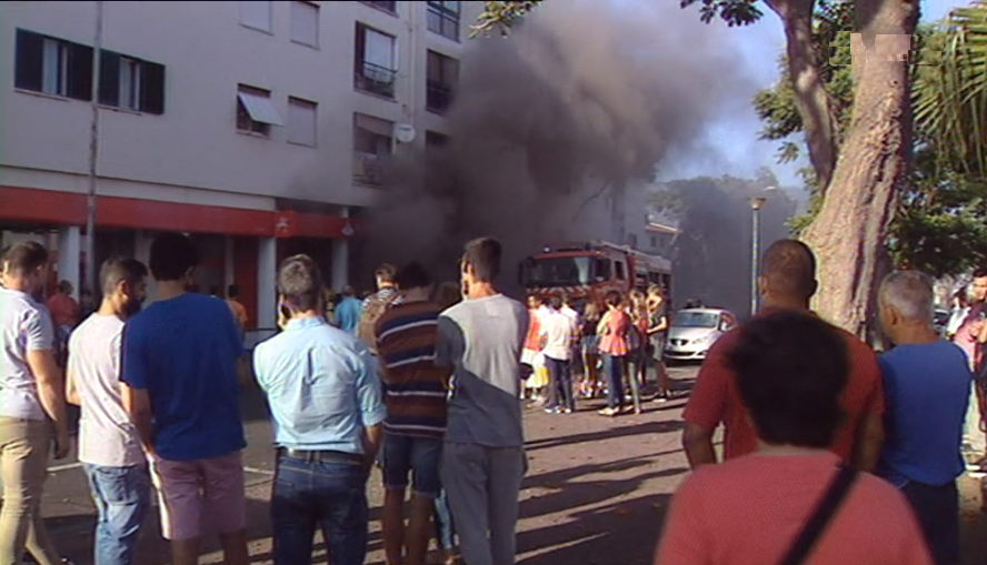 Incêndio no Banco Santander Totta