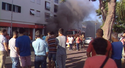 Incêndio no Banco Santander Totta