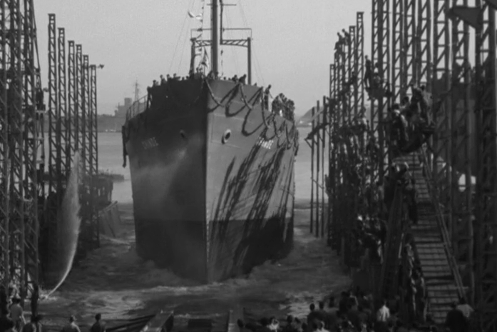 Lançamento à água do navio “Chinde” nos estaleiros da CUF