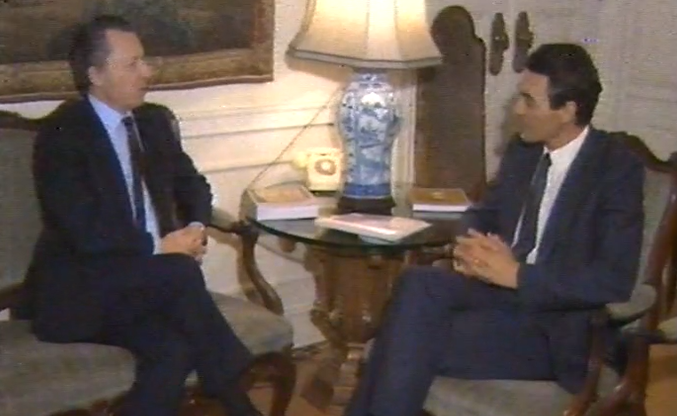 Encontro entre Cavaco Silva e Jacques Delors