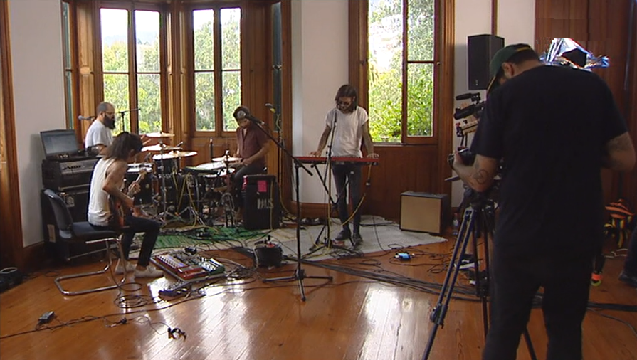 Rodagem de videoclip da banda “Paus”