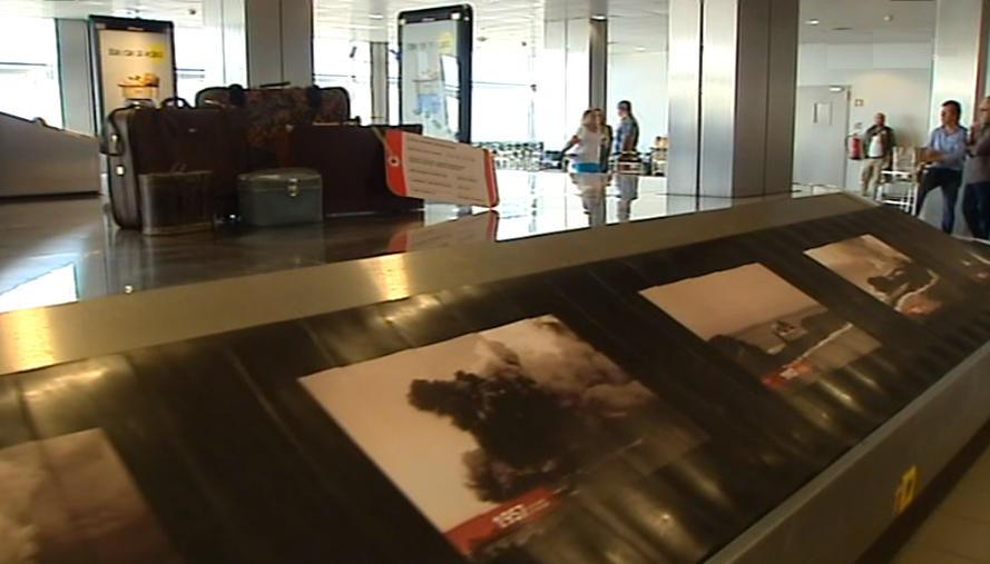 Exposição dos Capelinhos no Aeroporto da Horta