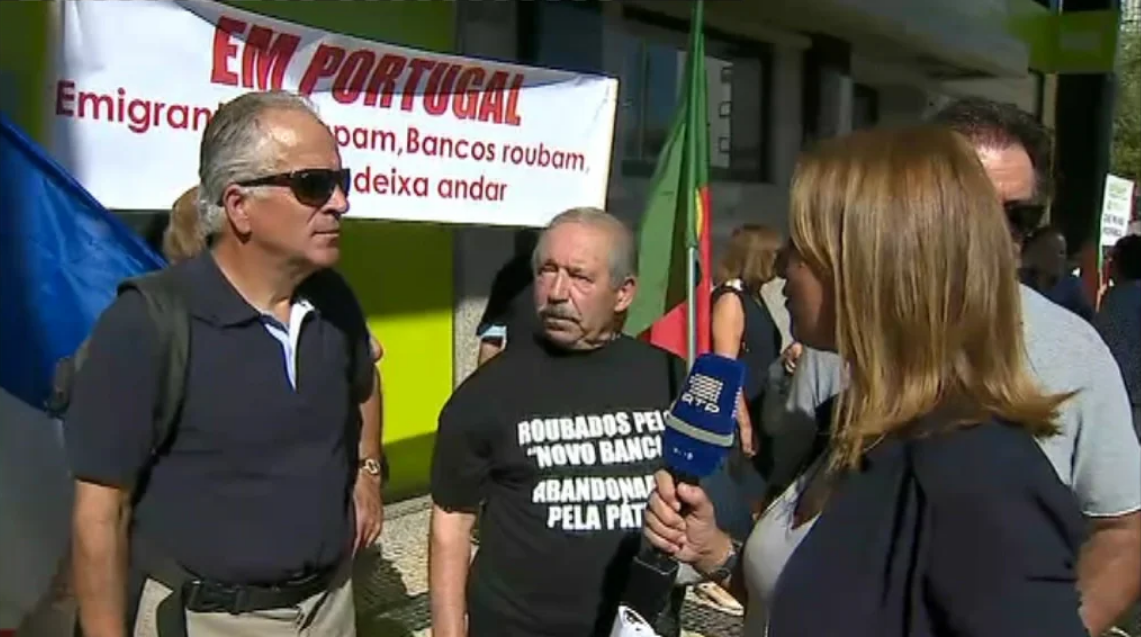 Protesto dos lesados do papel comercial e dos lesados imigrantes do BES
