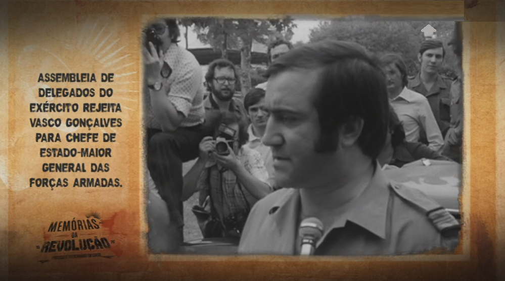 Memórias da Revolução: Rejeição de Vasco Gonçalves para CEMGFA