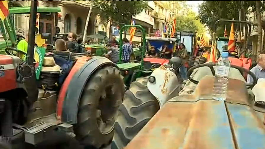 Concentração de agricultores pela Independência da Catalunha